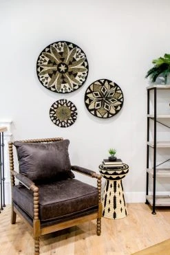 KAZI Home Goods Black Fleur Plate 7 KAZI Home Goods Black Fleur Plate