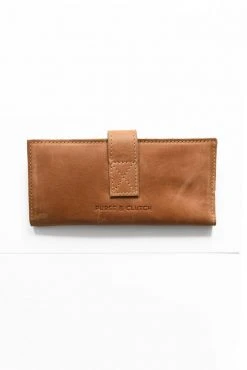 Purse & Clutch Leather Wallet - Caramel