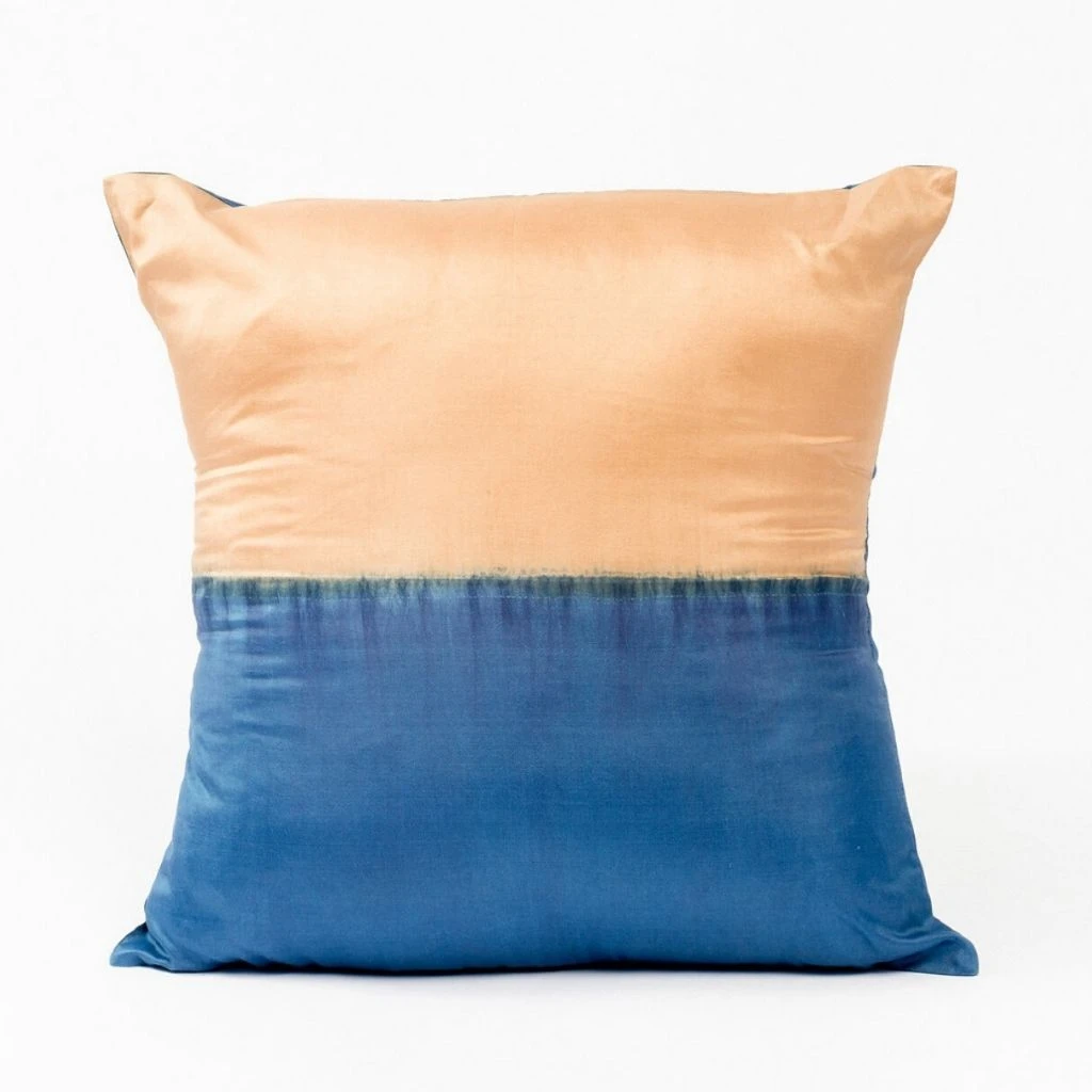 Studio Variously Aakar Silk Throw Pillow - Indigo Throw Pillows 3 Studio Variously Aakar Silk Throw Pillow - Indigo Throw Pillows