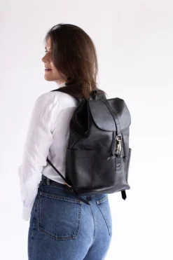 Abby Alley Handcrafted Adelaide Backpack - Black