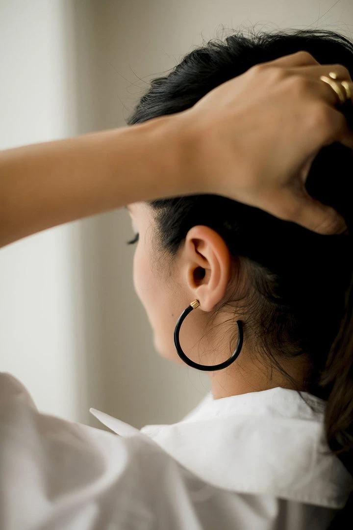 Abby Alley Best Sellers Large Amber Horn Hoops 3 Abby Alley Best Sellers Large Amber Horn Hoops