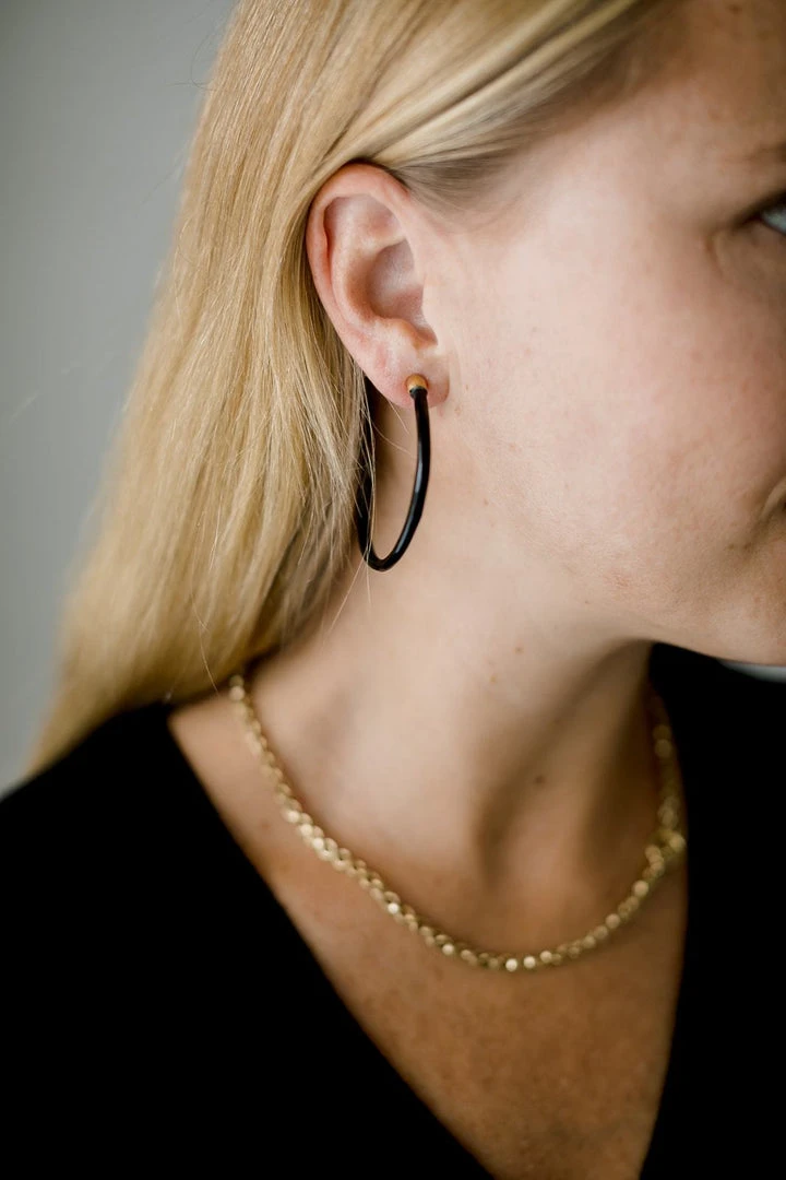 Abby Alley Best Sellers Large Amber Horn Hoops 5 Abby Alley Best Sellers Large Amber Horn Hoops