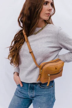 Abby Alley Handcrafted Brenda Belt Bag - Tan