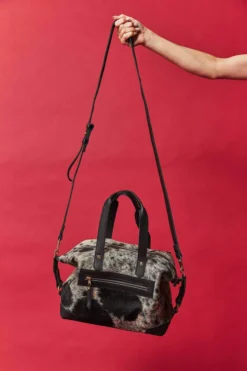 Abby Alley Ellen Handbag - Black Cow Hair Handcrafted