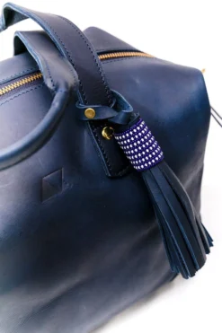 Abby Alley Handcrafted Ellen Handbag - Navy