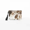 Abby Alley Handcrafted Keely Clutch - Black Cow Hair