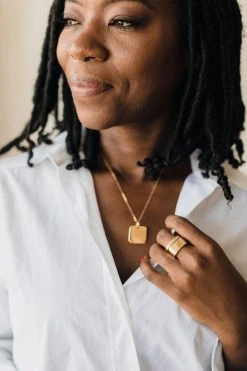 Abby Alley Jewelry Square Pendant Necklace