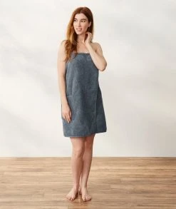 Coyuchi Home Goods Air Weight Bath Wrap - French Blue