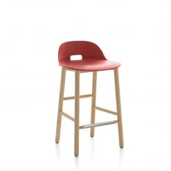 Emeco Alfi Recycled Low Back Barstool - Ash 18 Emeco Alfi Recycled Low Back Barstool - Ash