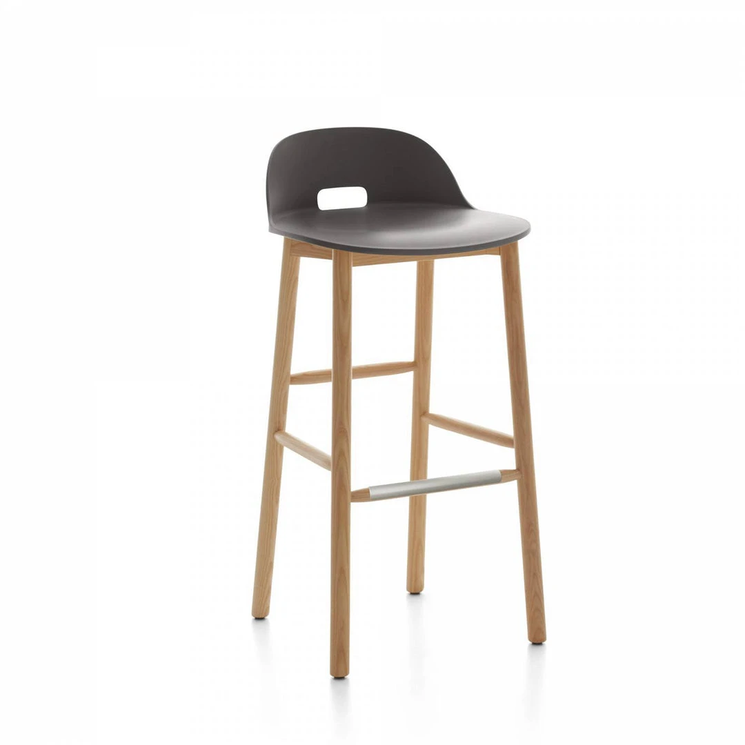 Emeco Alfi Recycled Low Back Barstool - Ash 7 Emeco Alfi Recycled Low Back Barstool - Ash