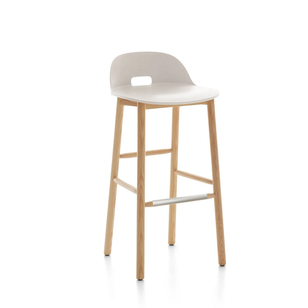 Emeco Alfi Recycled Low Back Barstool - Ash 6 Emeco Alfi Recycled Low Back Barstool - Ash