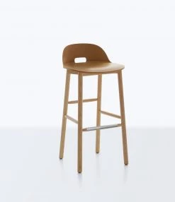 Emeco Alfi Recycled Low Back Barstool - Ash
