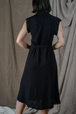 Altar Handcrafted Black Wrap Dress
