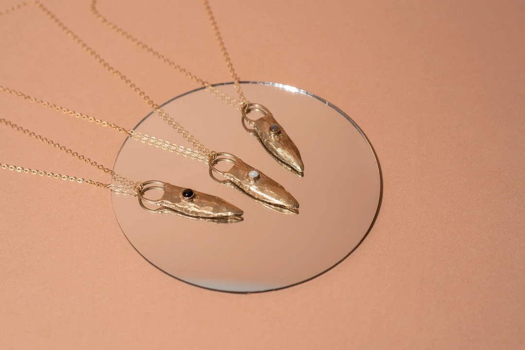 Iron Oxide Brass Shield Necklace Jewelry 6 Iron Oxide Brass Shield Necklace Jewelry