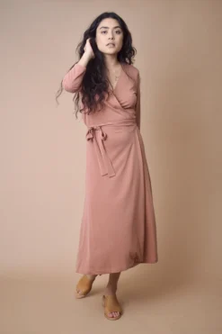 Altar Handcrafted Canyon Upcycled Modal Wrap Dress