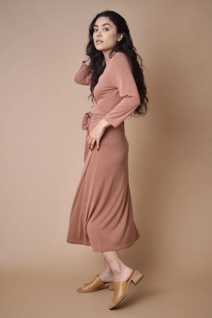 Altar Handcrafted Canyon Upcycled Modal Wrap Dress 6 Altar Handcrafted Canyon Upcycled Modal Wrap Dress