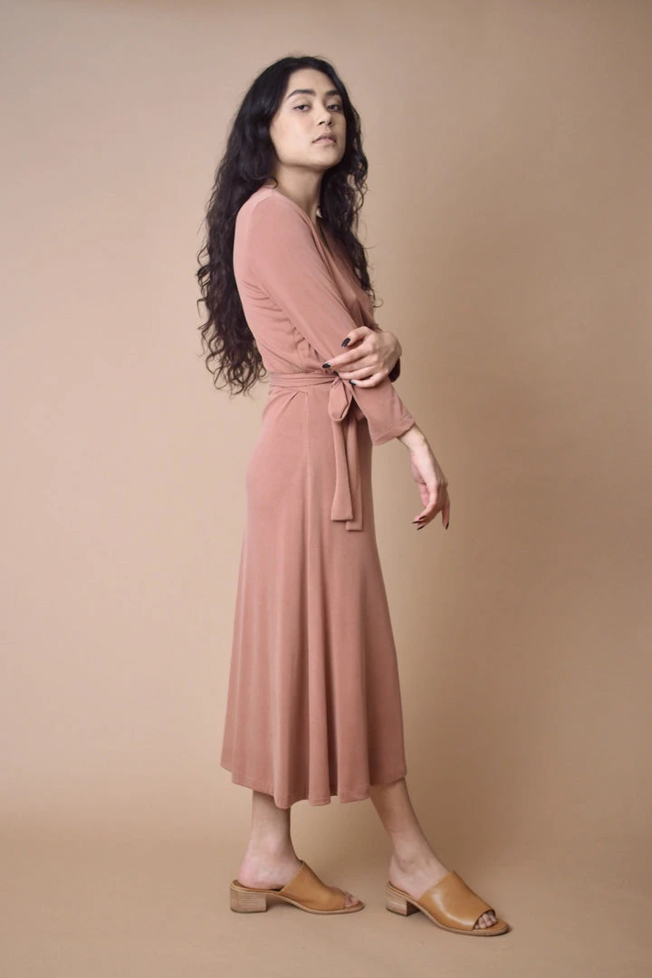 Altar Handcrafted Canyon Upcycled Modal Wrap Dress 3 Altar Handcrafted Canyon Upcycled Modal Wrap Dress