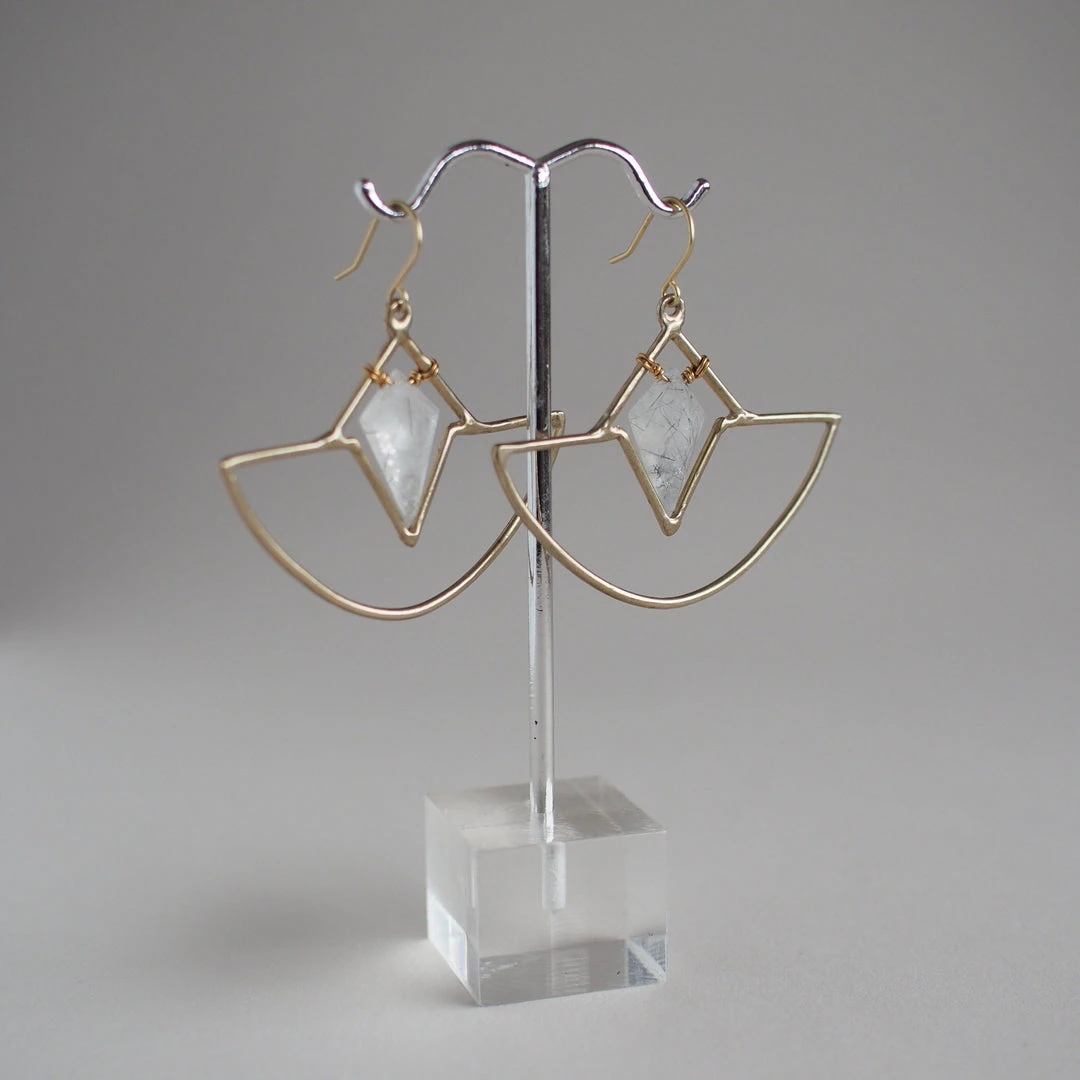 Iron Oxide Crystal Amulet Earrings Jewelry 3 Iron Oxide Crystal Amulet Earrings Jewelry