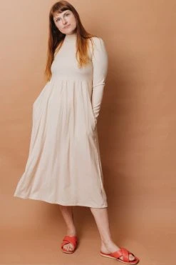 Altar Megumi Upcycled Dress - Oatmeal