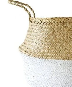 Amante Marketplace Kophinos Basket - White Dipped Best Sellers 12 Amante Marketplace Kophinos Basket - White Dipped Best Sellers