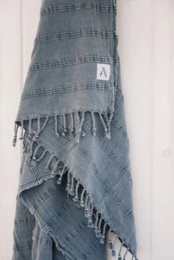 Amante Marketplace Kurios Turkish Towel / Blanket - Denim