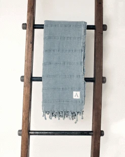 Amante Marketplace Kurios Turkish Towel / Blanket - Denim