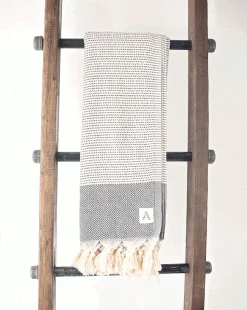 Amante Marketplace Best Sellers Magis Diamond Turkish Blanket - Black