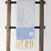 Amante Marketplace Magis Diamond Turkish Towel / Throw Blanket - Blue