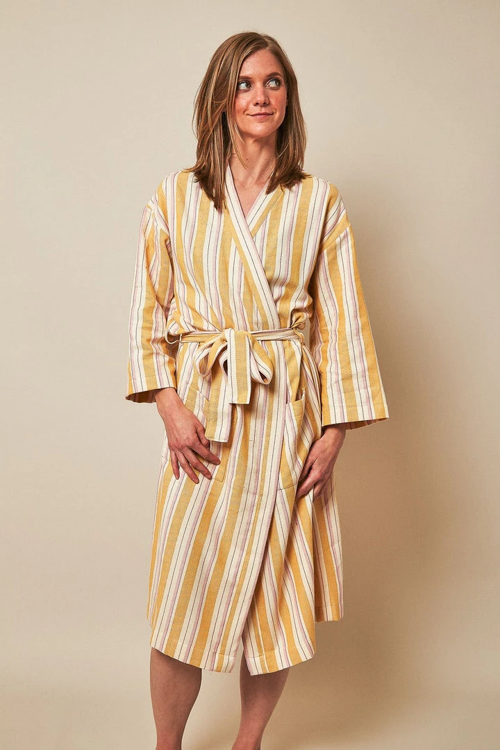 Anatolico Best Sellers Boho Mustard Unisex Turkish Robe 3 Anatolico Best Sellers Boho Mustard Unisex Turkish Robe