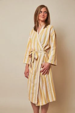 Anatolico Best Sellers Boho Mustard Unisex Turkish Robe 8 Anatolico Best Sellers Boho Mustard Unisex Turkish Robe