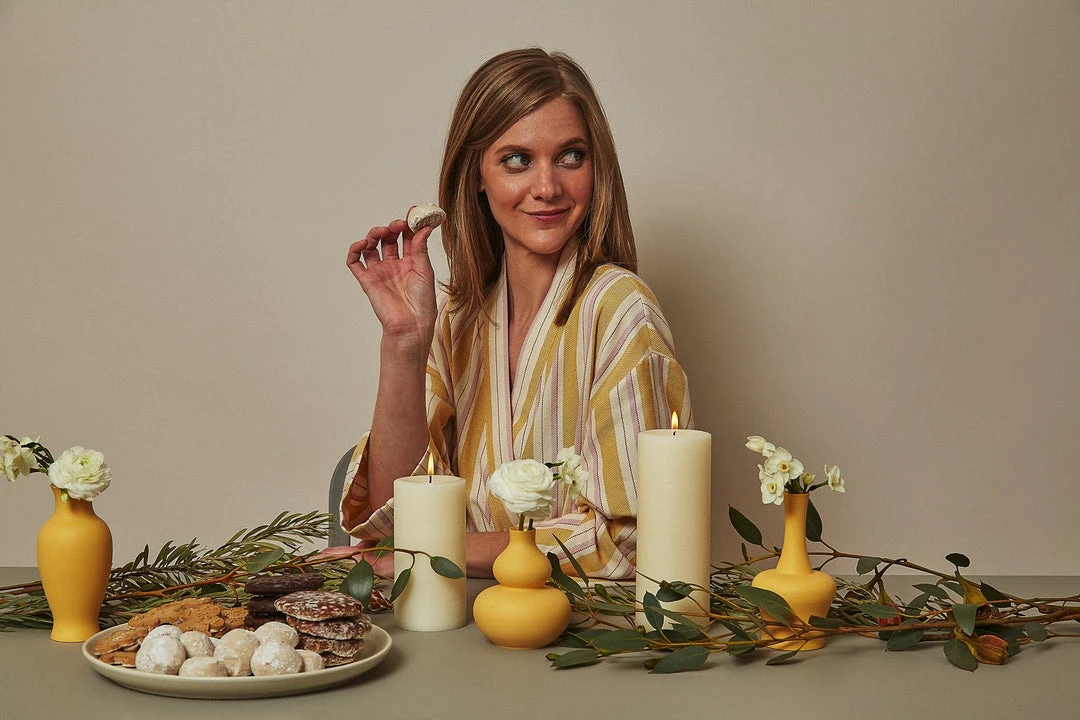 Anatolico Boho Mustard Short Turkish Robe 4 Anatolico Boho Mustard Short Turkish Robe