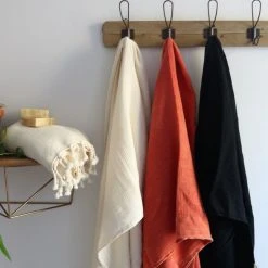 Anatolico Home Goods Waffle Weave Turkish Towel - Coral