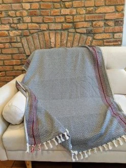 Anatolico Matia Turkish Blanket / Scarf - Gray