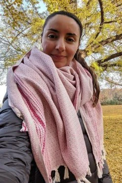 Anatolico Throw Blankets Matia Turkish Blanket / Scarf - Pink