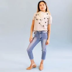 Anchal Grid Scarf With Tassels - Bone Accessories