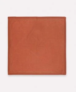 Anchal Pin Stitch Napkin Set - Rust Kitchen + Dining