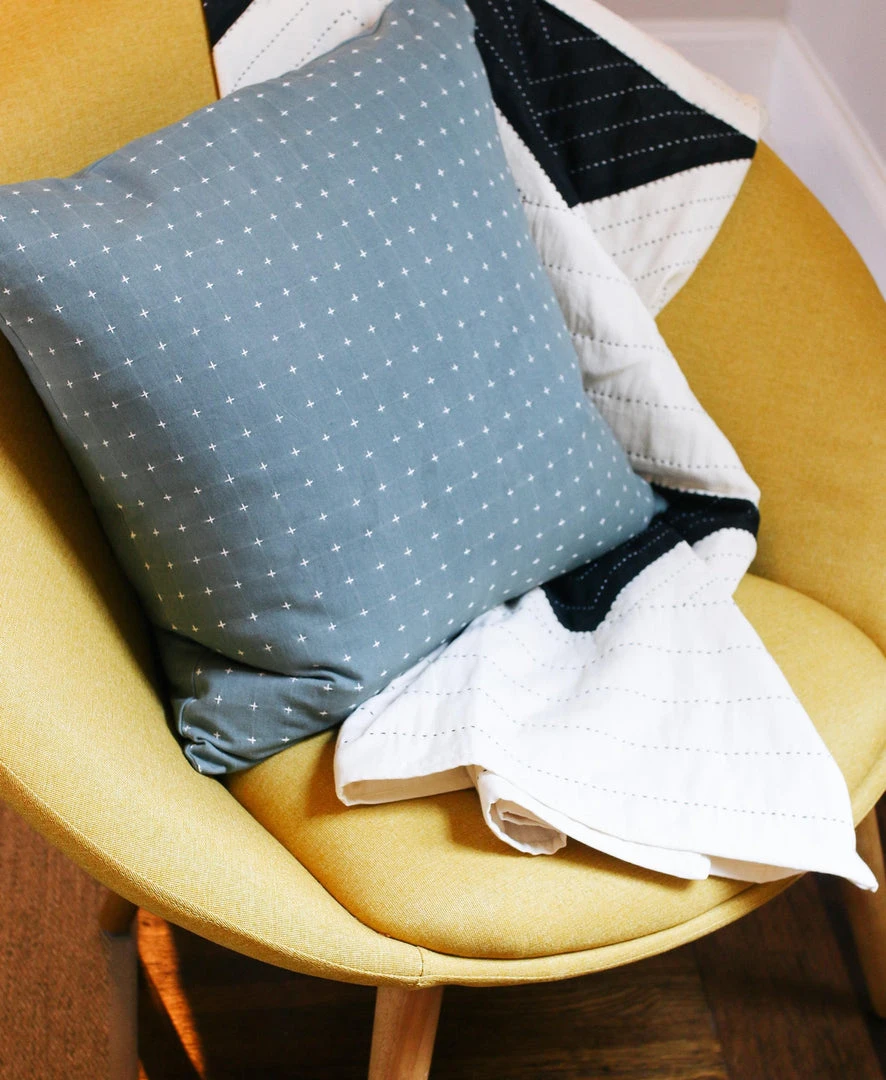 Anchal Cross Stitch Throw Pillow - Spruce 4 Anchal Cross Stitch Throw Pillow - Spruce