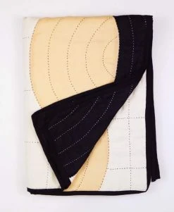 Anchal Crescent Lattice Quilt - Charcoal Home Goods