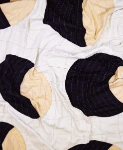 Anchal Crescent Lattice Quilt - Charcoal Home Goods