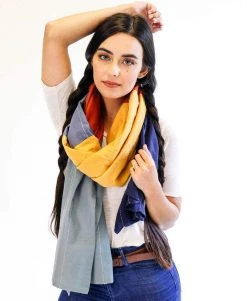 Anchal Accessories Rainbow Colorblock Scarf 10 Anchal Accessories Rainbow Colorblock Scarf