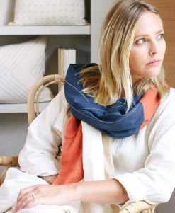 Anchal Accessories Rust Colorblock Scarf