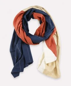 Anchal Accessories Rust Colorblock Scarf