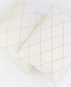 Anchal Home Goods Diamond Stitch Euro Throw Pillow - Bone