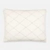 Anchal Diamond Stitch Standard Throw Pillow - Bone