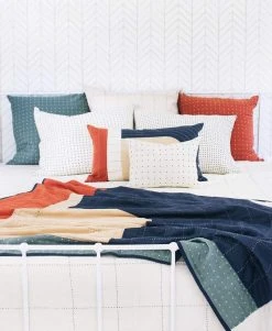 Anchal Home Goods Grid Stitch Quilt Bedding