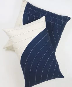 Anchal Home Goods Curve Lumbar Pillow - Navy
