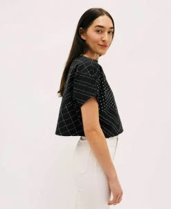 Anchal Box Crop Top - Charcoal Best Sellers