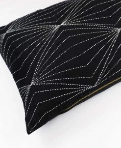 Anchal Home Goods Prism Lumbar Pillow - Charcoal