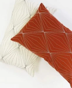 Anchal Home Goods Prism Lumbar Pillow - Rust