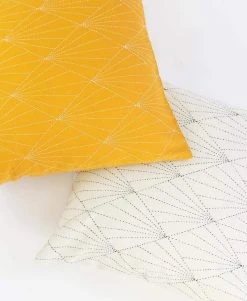 Anchal Prism Throw Pillow - Mustard